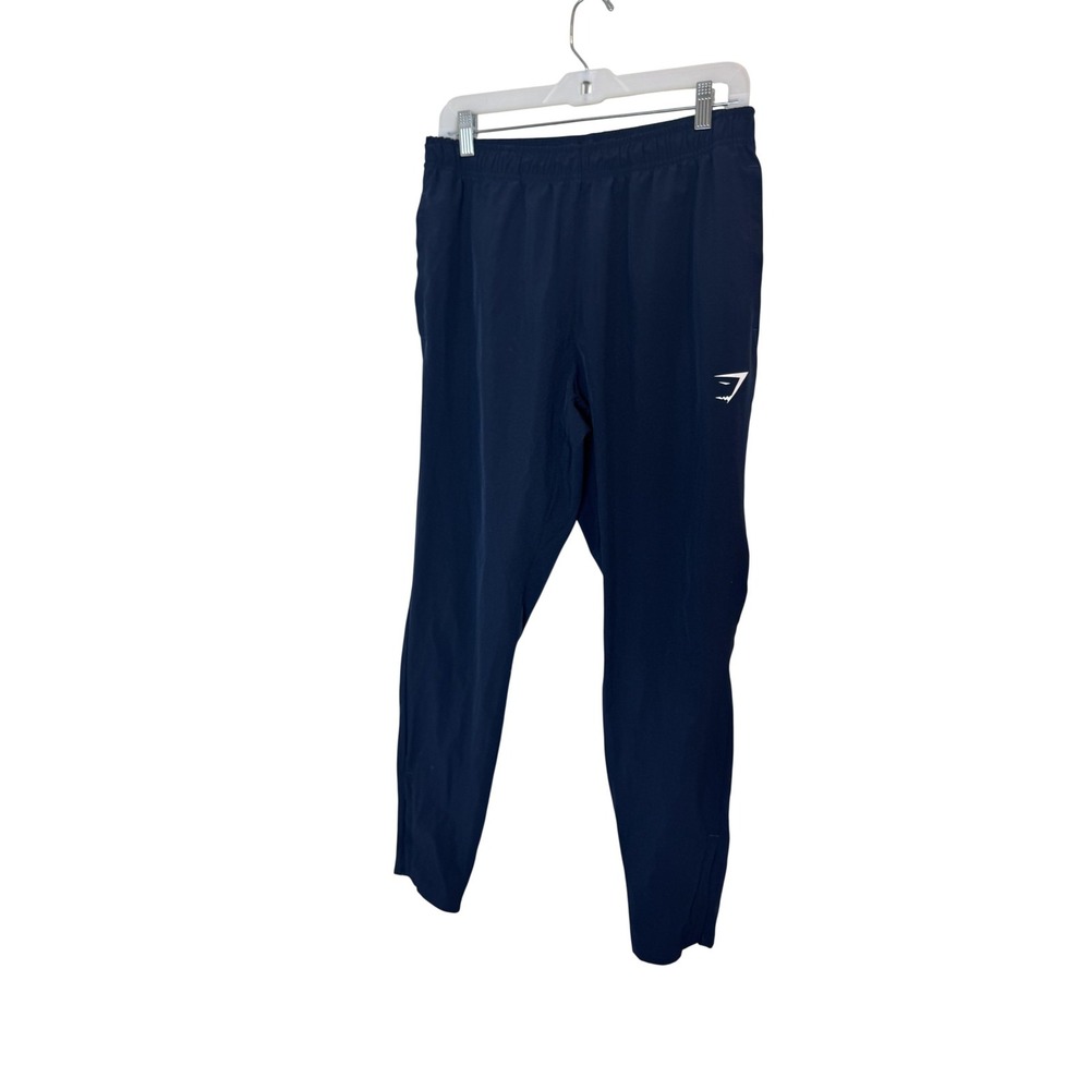 Gymshark Pants Mens Medium Blue Track Joggers Athletic Elastic Waist Pockets